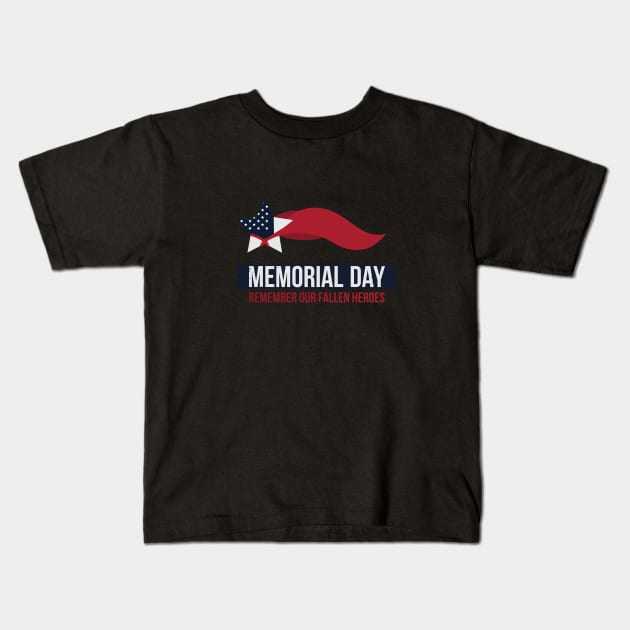 Memorial Day Kids T-Shirt by Skala